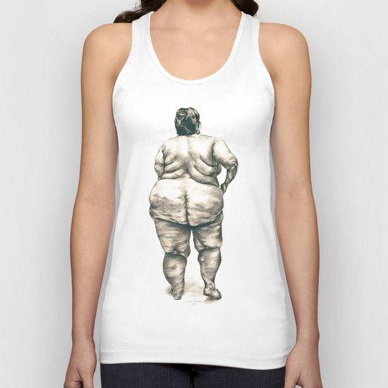 mujer en la ducha Unisex Tank Top