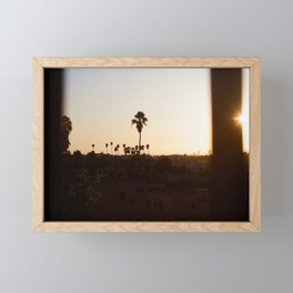 Sunset Over Los Angeles Framed Mini Art Print