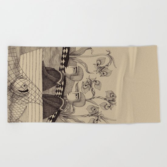 The Golden Fish (2) Beach Towel