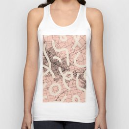 Canada - Kitchener MAP - Artistic City Drawing Unisex Tank Top