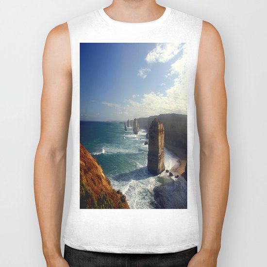 Rock Stacks & Gigantic Mainland Cliffs Biker Tank