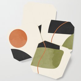 abstract minimal 64 Coaster | Graphicdesign, Digital, Minimalist, Shapes, Modern, Midcentury, Geometry, Contemporary, Simple, Illustration 