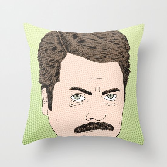 Ron Swanson Throw Pillow