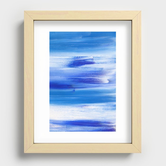 Blue Flow Recessed Framed Print
