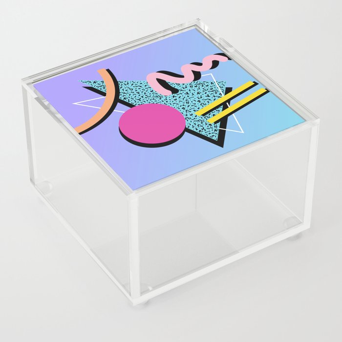 Memphis pattern 98 - 80s / 90s Retro Acrylic Box