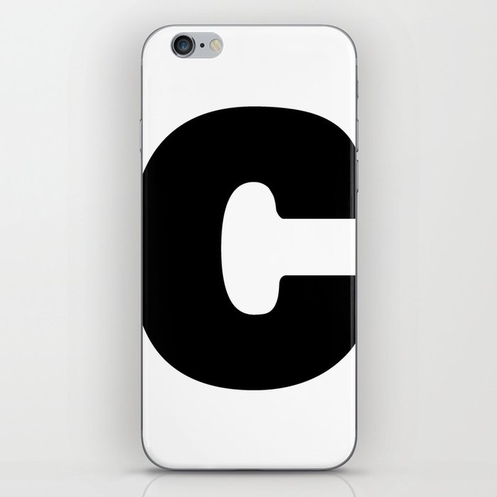 C (Black & White Letter) iPhone Skin