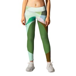 Colors of Nature BA0A - Abstract Art Design Leggings | Geometricabstract, Midcentury, Geometry, Abstractart, Geometric, Graphicdesign, Digital, Green, Trend, Vanguard 