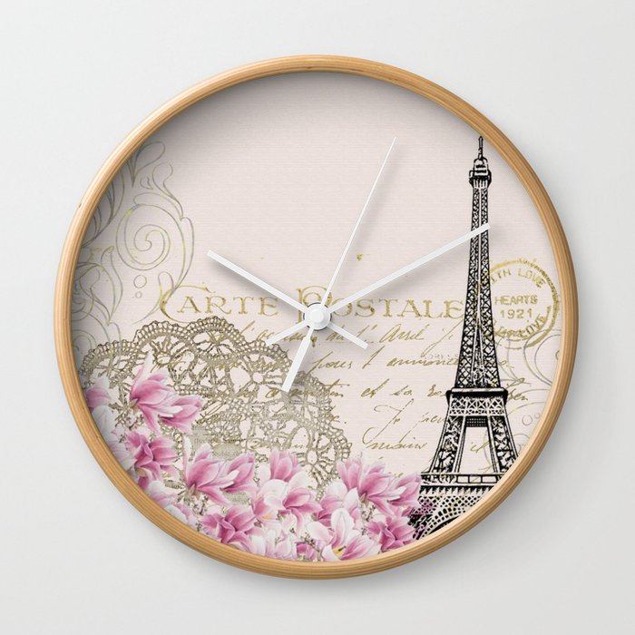 Ooh La La Parisian Eiffel Tower by Saletta Home Decor Wall Clock