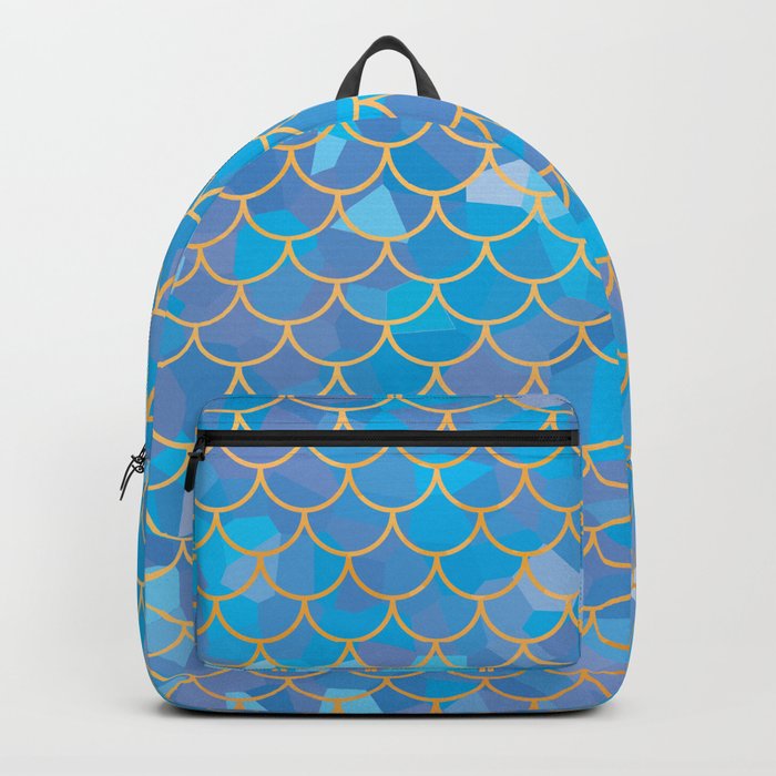 Mermaid Tail | Iridescent Blue Violet & Gold Backpack