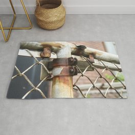Rusty Chain Link Fence Rug