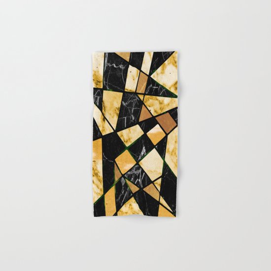 Abstract #460 Marble and Metal Hand & Bath Towel