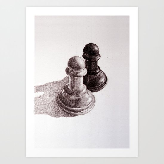 Chess Pawns Art Print