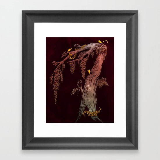 Tree Birds Framed Art Print