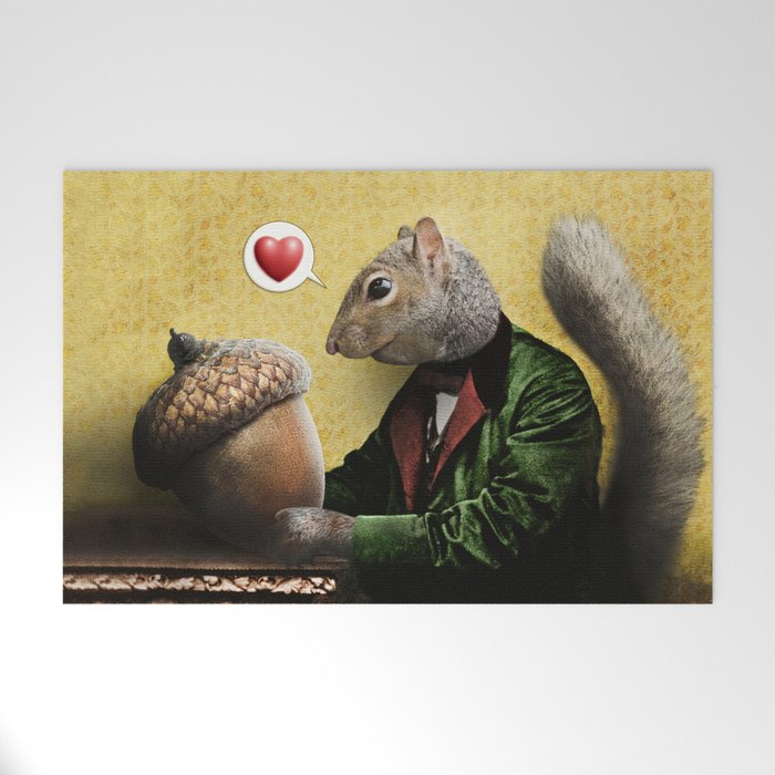 Mr. Squirrel Loves His Acorn! Welcome Mat