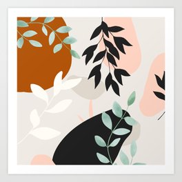Modern Leafy #SubtleSummit Design Art Print