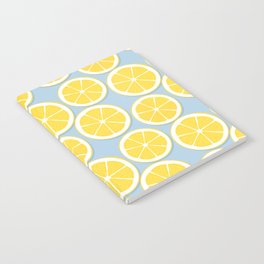 Lemon fruit circle slice pattern illustration Notebook