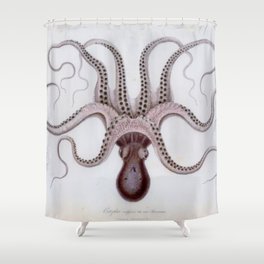 Upside Down Octopus Shower Curtain