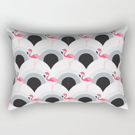 Flamingos Pattern Rectangular Pillow