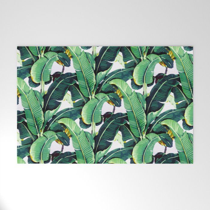 Tropical Banana leaves pattern Welcome Mat