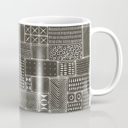 African Brown Tribal Mud Cloth Coffee Mug