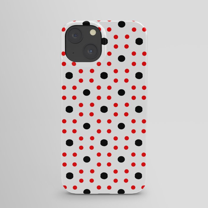 new polka dot 24 - red and black iPhone Case