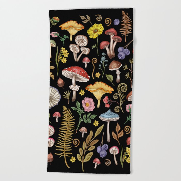 Botanical Mushroom #10 Beach Towel