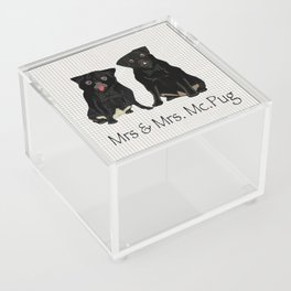 Mrs and Mrs Mc Pug Acrylic Box