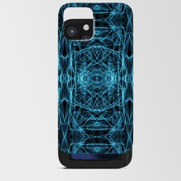 Liquid Light Series 38 ~ Blue Abstract Fractal Pattern iPhone Card Case