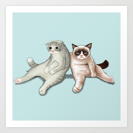 Grumpy Friend Art Print