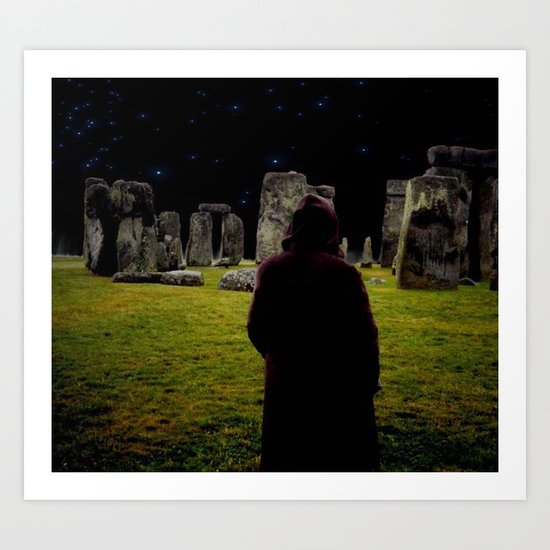 Druid Princess of Stonehenge Art Print