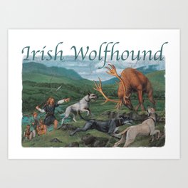 Irish Wolfhound Art Print | Animal 