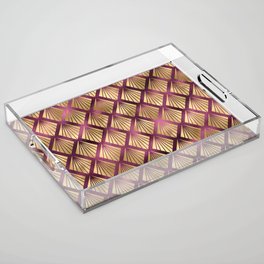 Burgundy and Gold Leopard Print Pattern 13 Acrylic Tray