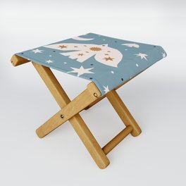 Henri Matisse Inspired Boho Starry Sky Doves Folding Stool