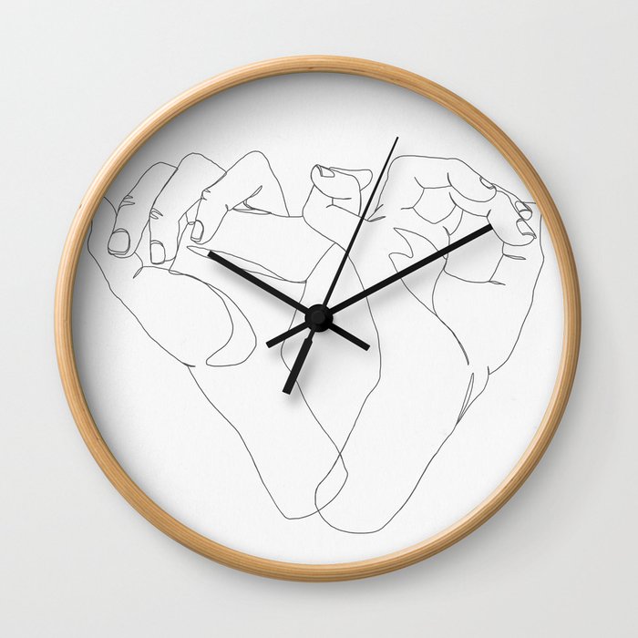 minimalist hand drawing Wall Clock