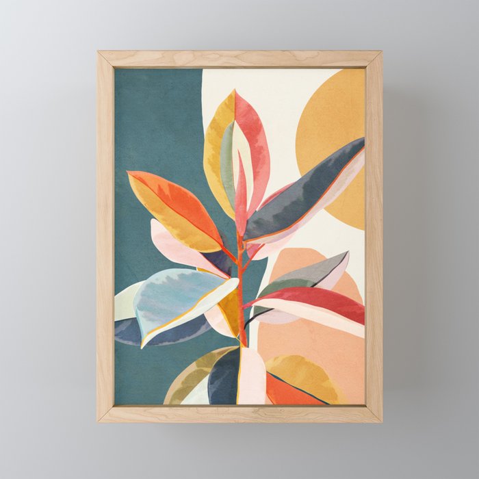 Colorful Branching Out 01 Framed Mini Art Print