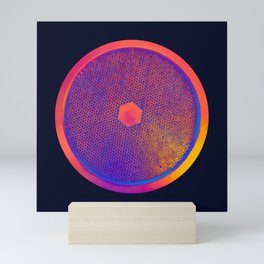 Supernova Superconductor | Science Photo Circle Hexagon Pattern Blue Orange Glowing Colors Mini Art Print