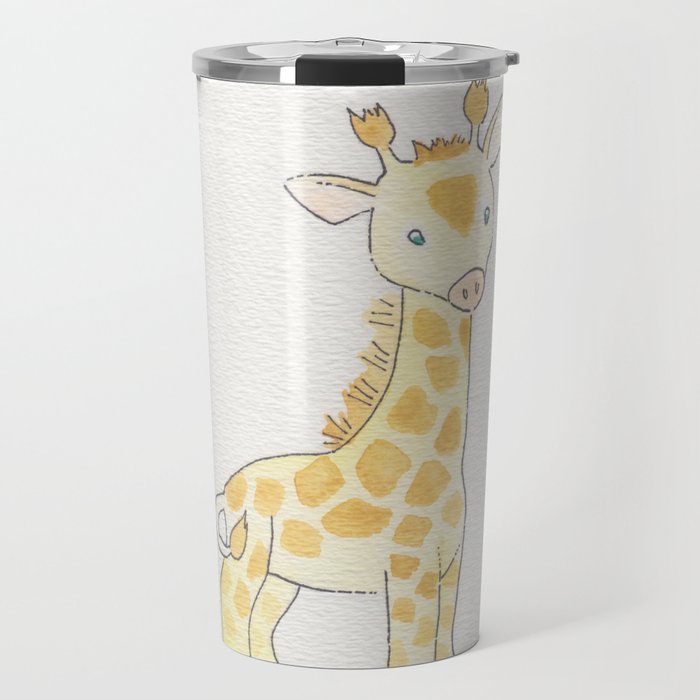 Watercolor Giraffe Travel Mug