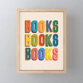 Books books books Framed Mini Art Print