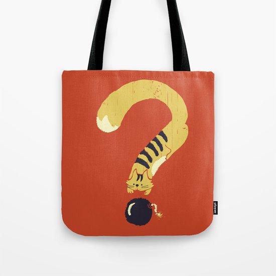 Question Mark (Curiosity Kills The Cat) Tote Bag