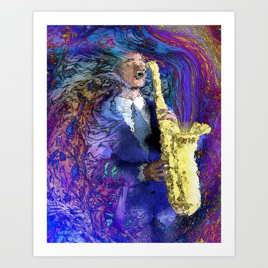 The Sax Player Art Print