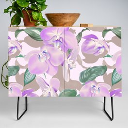Lovely lilac exotic flowers L Credenza