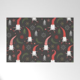 Cute Christmas Elves Welcome Mat