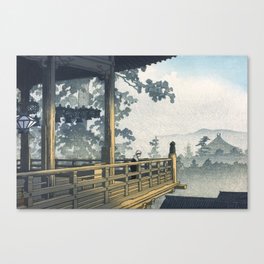 Hasui Kawase, Sunset At Nigatsudo, Nara - Vintage Japanese Woodblock Print Art Canvas Print