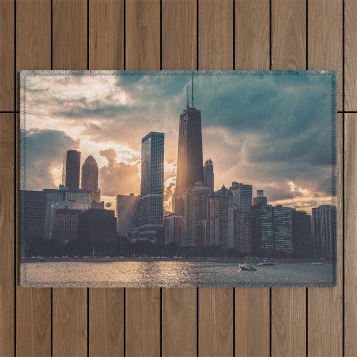 Chicago Sunset Outdoor Rug