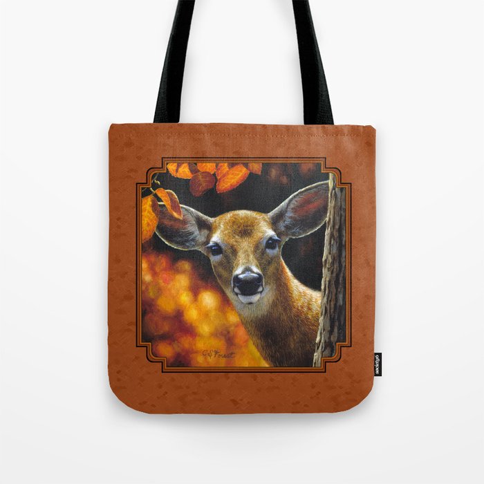 Whitetail Deer Face Tote Bag