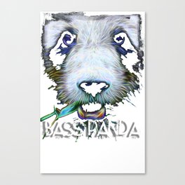 Electric Bass Panda Canvas Print