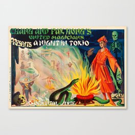Vintage magic poster art Canvas Print