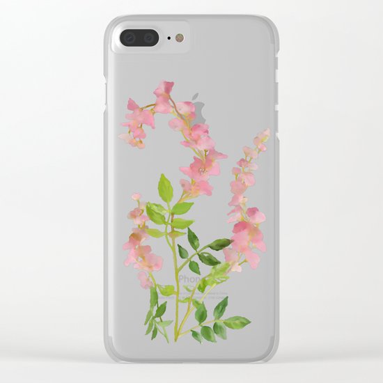 Pink Tiny Flowers Clear iPhone Case