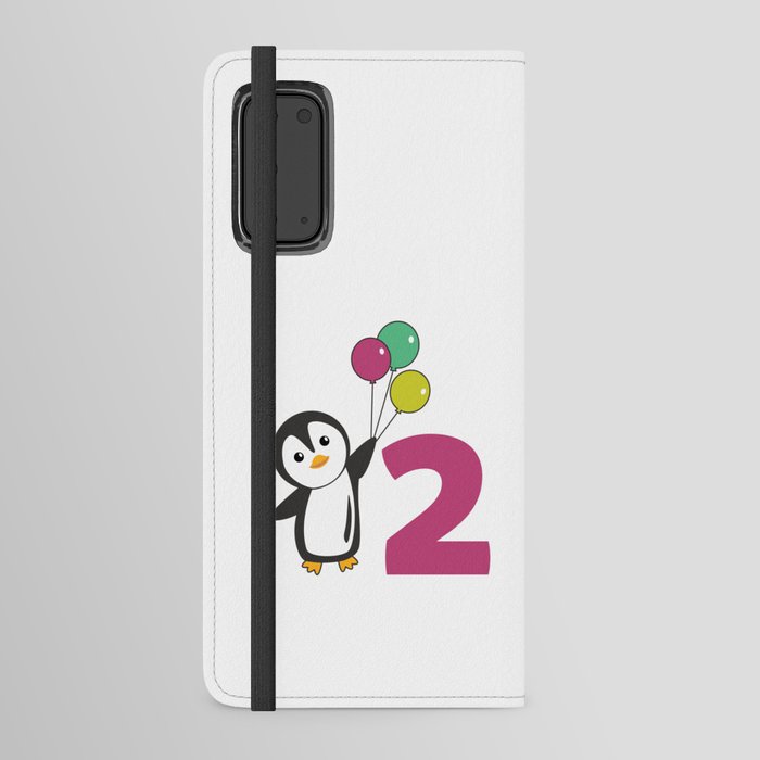 Penguin Second Birthday Balloons For Kids Android Wallet Case