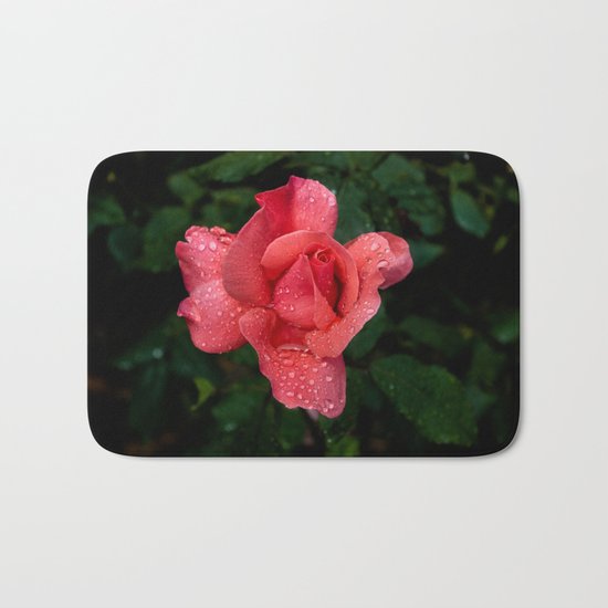 A rose after the rain Bath Mat